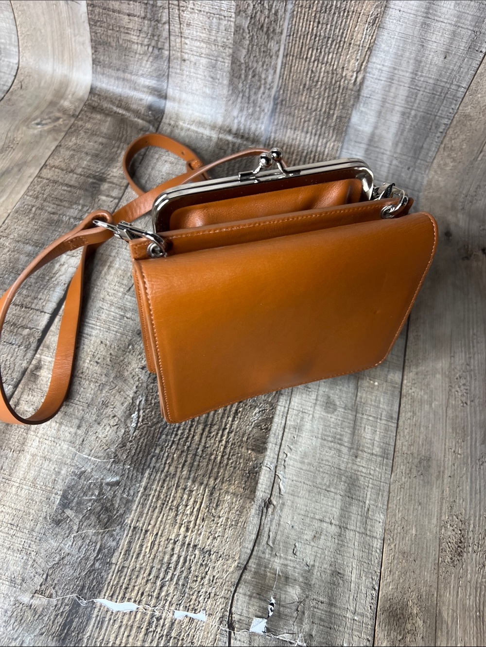 Kee Kain Two-in-One Detachable Mini Brown Leather Crossbody Bag - Picture 7 of 12